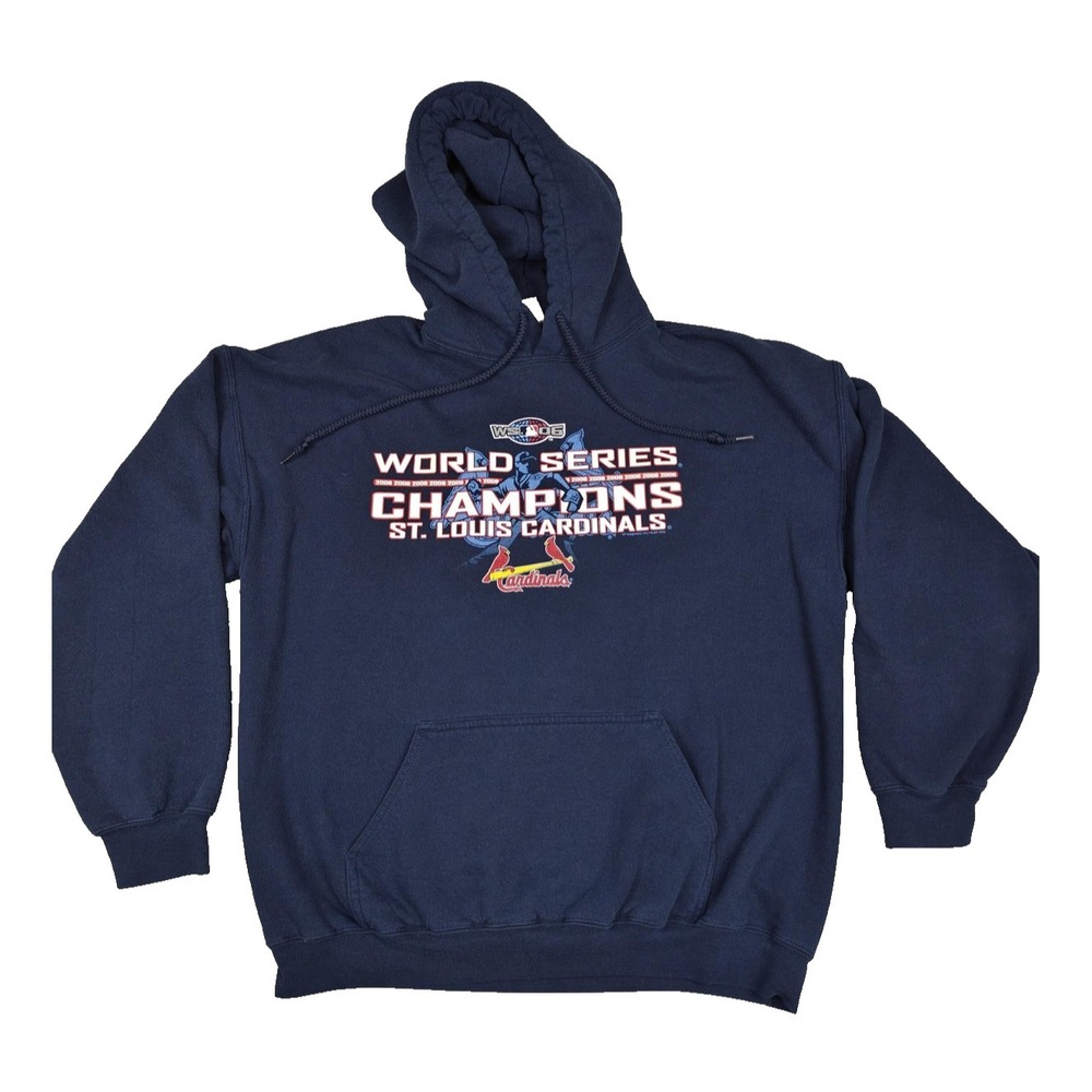 St Louis Cardinals Hoodie Mens XL Navy MLB Baseball World Series Champions Y2K